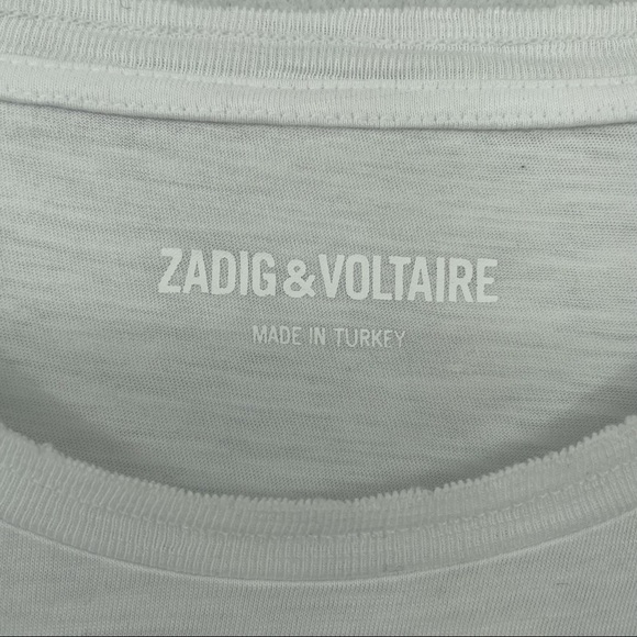 Zadig and Voltaire Je Ne Said Quoi TShirt NWT L - Picture 5 of 7